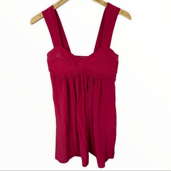 Revolve Black Halo 100% Silk Babydoll Dress Fuchsia Pink Mini Sweetheart Neck M - Picture 2 of 12